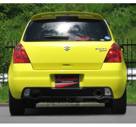vue arriere du silencieux fujitsubo suzuki swift zc31s