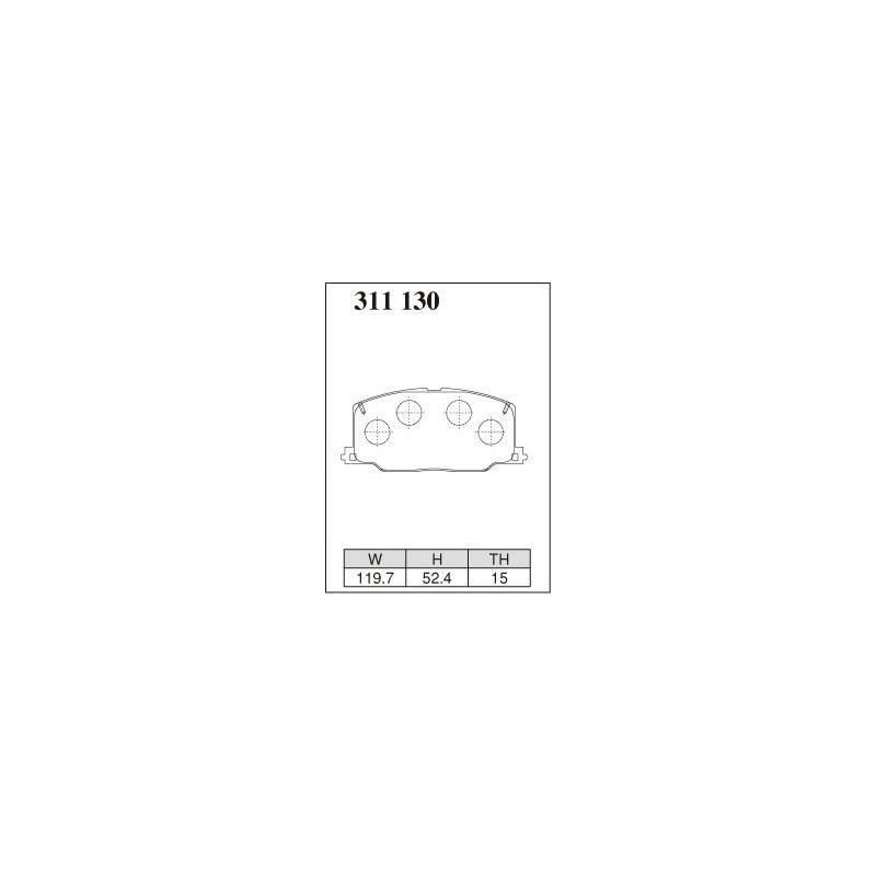 Plaquettes de freins avant Celica ST182 T18 2.0 16s
