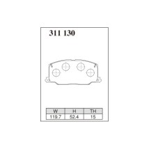 Plaquettes de freins avant Celica ST182 T18 2.0 16s