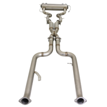 Vue arriere echappement inox a clapet X Force BMW G80 M3