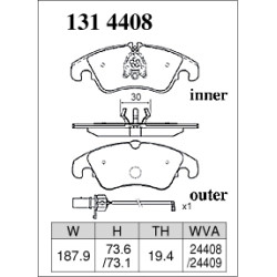 Plaquettes avant Audi A4 A5...