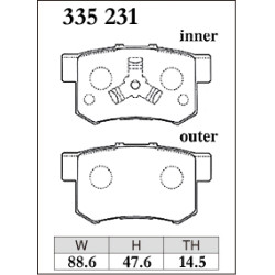 Plaquettes arrieres Dixcel pour Honda Accord, CRV, Odyssey etc