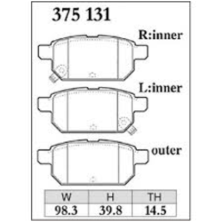 Plaquettes arriere Dixcel ES 0/600°c Swift sport ZC33S inc Hybrid