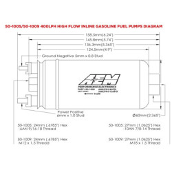 Pompe à Essence AEM - 400 L/h - Raccords Métriques