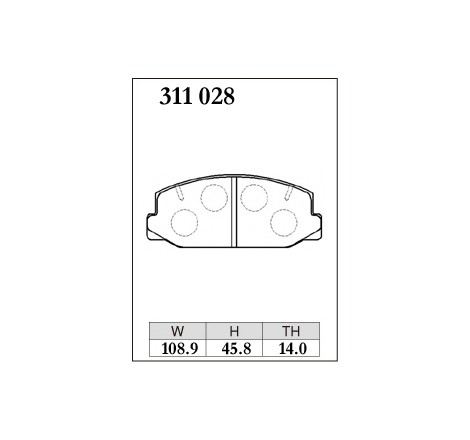 plaquettes dixcel 311028 celica ta22
