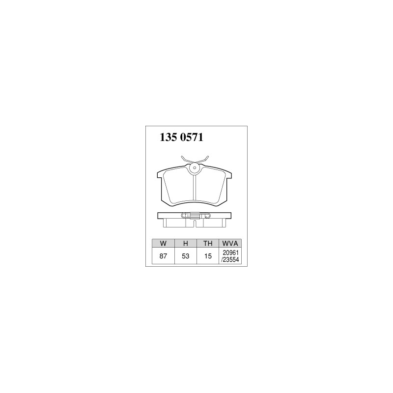 Plaquettes arriere Dixcel Z Renault Megane RS 3