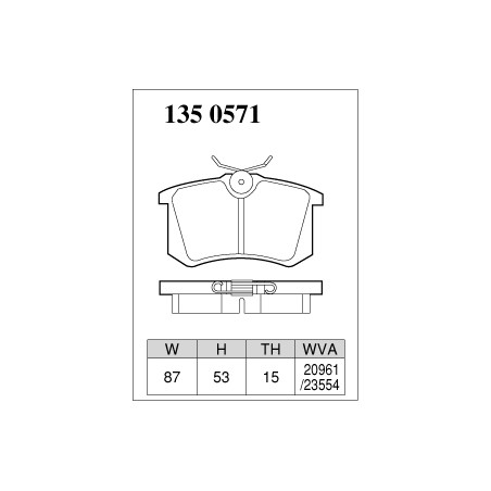 Plaquettes arriere Dixcel Z Renault Megane RS 3