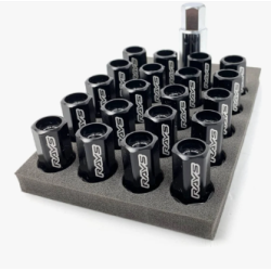 20 Ecrous RAYS noirs M12X1.5