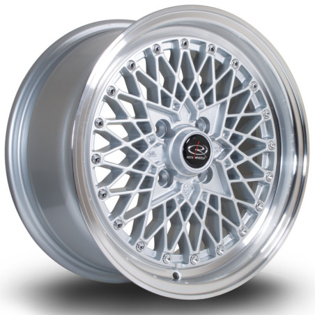 Jante ROTA OS Mesh 15x7 Gris Argenté / Poli