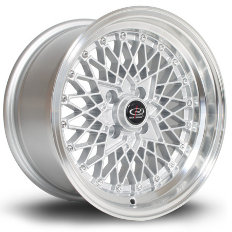 Jante ROTA OS Mesh 15x8 Gris Argenté / Poli