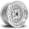 Jante ROTA OS Mesh 15x8 Gris Argenté / Poli