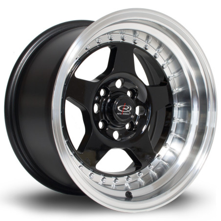 Jante ROTA Kyusha 15x8 Noir / Brillant