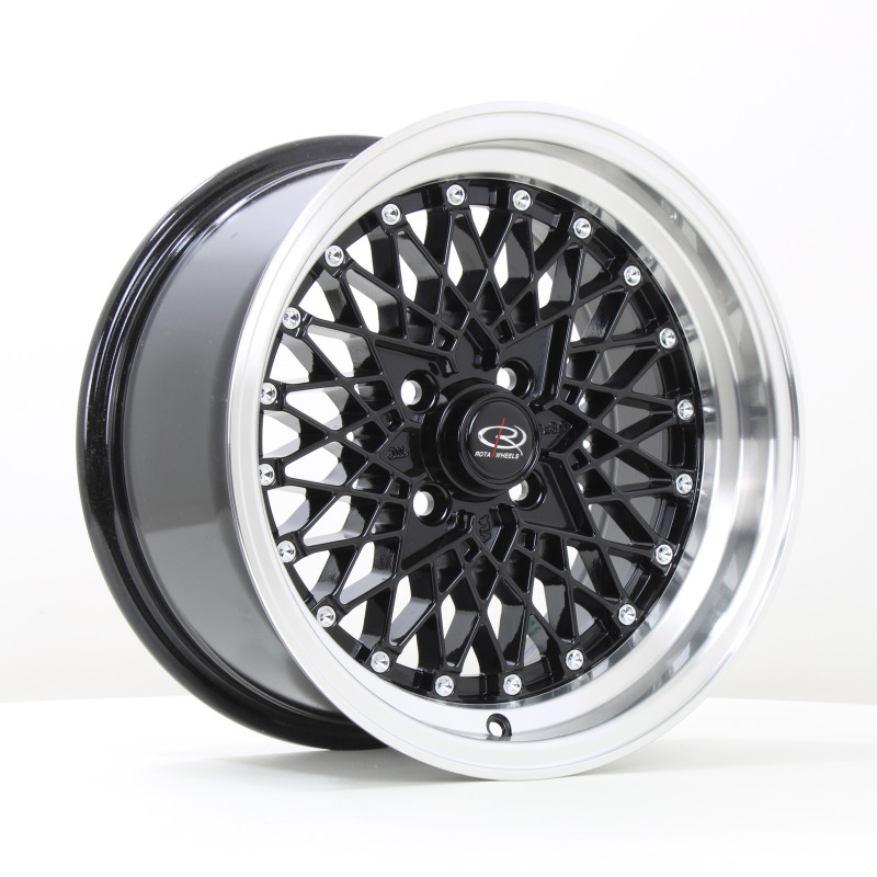 Jante ROTA OS Mesh 15x8 Noir / Brillant
