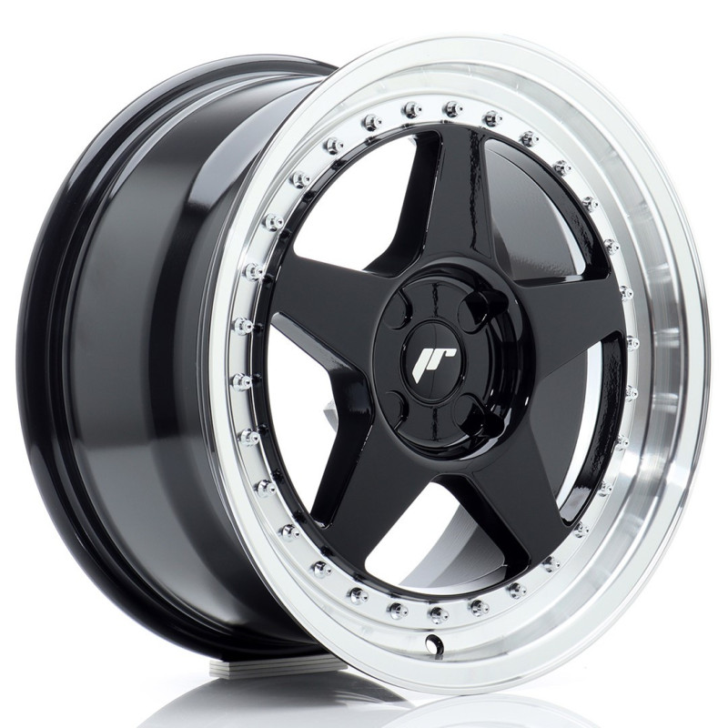 Jante Japan Racing JR-6 17x8 Noir / Brillant