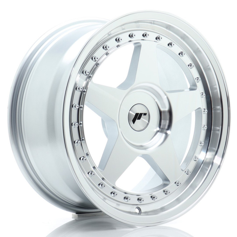 Jante Japan Racing JR-6 17x8 Gris Argenté / Poli