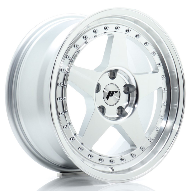 Jante Japan Racing JR-6 17x8 Gris Argenté / Poli