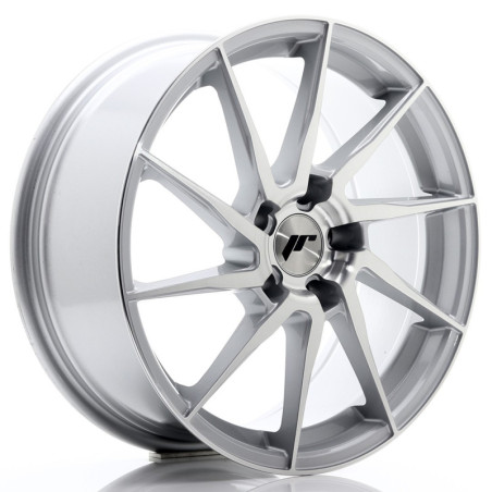Jante Japan Racing JR-36 18x8 Gris Argenté / Poli