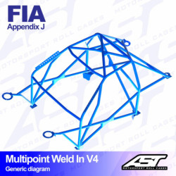 Arceau 10 Points à Souder AST Rollcages V4 pour Alfa 155 - FIA