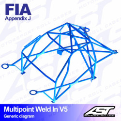 Arceau 10 Points à Souder AST Rollcages V5 pour Alfa 75 - FIA