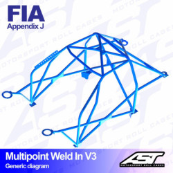 Arceau 10 Points à Souder AST Rollcages V3 pour Alfa 147 - FIA