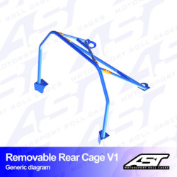 Demi-Arceau à Boulonner AST Rollcages V1 Démontable pour Hyundai i30 (Compacte 5 Portes)