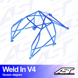 Arceau 8 Points à Souder AST Rollcages V4 pour Tesla Model 3