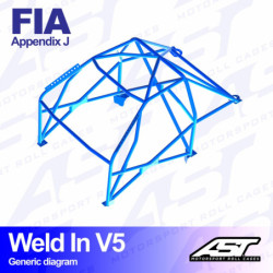 Arceau 8 Points à Souder AST Rollcages V5 pour Subaru BRZ (ZC6) - FIA