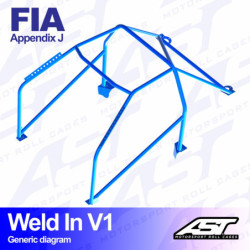 Arceau 8 Points à Souder AST Rollcages V1 pour Alfa 155 - FIA