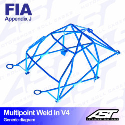 Arceau 10 Points à Souder AST Rollcages V4 pour Toyota Celica ST185 - FIA