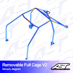 Arceau 6 Points à Boulonner AST Rollcages V4 pour Volvo 144 - FIA