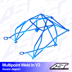 Arceau 10 Points à Souder AST Rollcages V3 pour Nissan Silvia S15