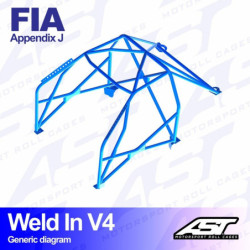 Arceau 8 Points à Souder AST Rollcages V4 pour VW Polo 6R - FIA