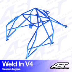 Arceau 8 Points à Souder AST Rollcages V4 pour VW Scirocco (08-17)