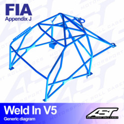 Arceau 8 Points à Souder AST Rollcages V5 pour VW Golf 2 - FIA