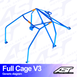 Arceau 6 Points à Boulonner AST Rollcages V3 Démontable pour Toyota GT86