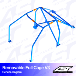 Arceau 6 Points à Boulonner AST Rollcages V3 Démontable pour Toyota MR-S
