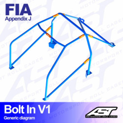 Arceau 8 Points à Boulonner AST Rollcages V2 pour Volvo 144 - FIA