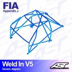 Arceau 8 Points à Souder AST Rollcages V5 pour Porsche 944 - FIA