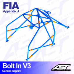 Arceau 6 Points à Boulonner AST Rollcages V3 pour BMW E36 Coupé - FIA
