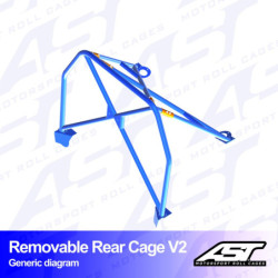 Demi-Arceau à Boulonner AST Rollcages V2 Démontable pour Honda Prelude 5G