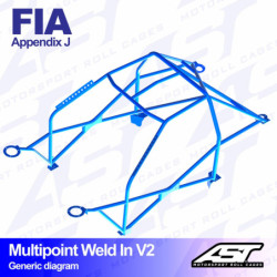 Arceau 10 Points à Souder AST Rollcages V2 pour Audi 100 / 200 - FIA