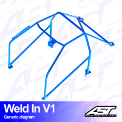 Arceau 8 Points à Souder AST Rollcages V1 pour Audi S4 B5 Avant (Quattro) - FIA