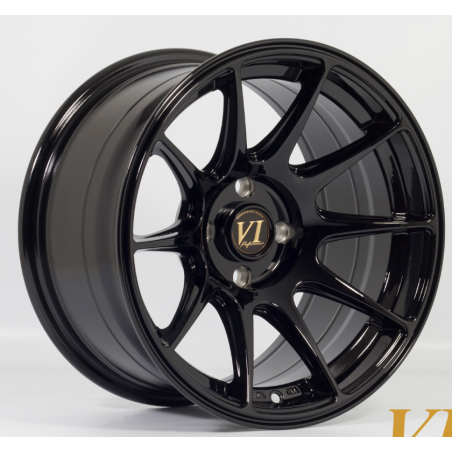 Rota BDR 15x8.25" 4x100 ET0, Noir Brillant