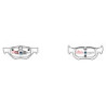 Bmw 1 Series (E81) 118 Plaquettes de frein DBA Ceramic Arrière 2005 2010 DB1858SS