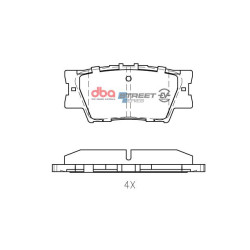 Toyota Camry Pièce de freinage DBA Arrière 2011 2018 DB1832SSEV
