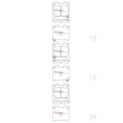 Toyota Yaris GR Plaquettes de frein DBA Race Performance Arrière DB15148RP