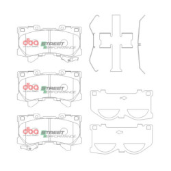 Toyota Landcruiser 250 series Plaquettes de frein DBA Street Performance Avant 2024 DB15077SP