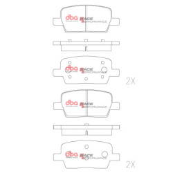 Cadillac CT6 Plaquettes de frein DBA Race Performance Arrière 2016 DB9105RP