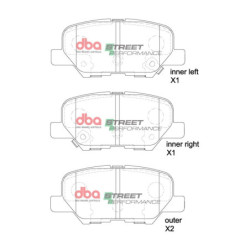 Citroen C4 Aircross Plaquettes de frein DBA Street Performance Arrière 2012 2018 DB2294SP
