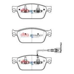Volkswagen Caravelle Plaquettes de frein DBA Semi metallic Avant 2010 2015 DB2200SS